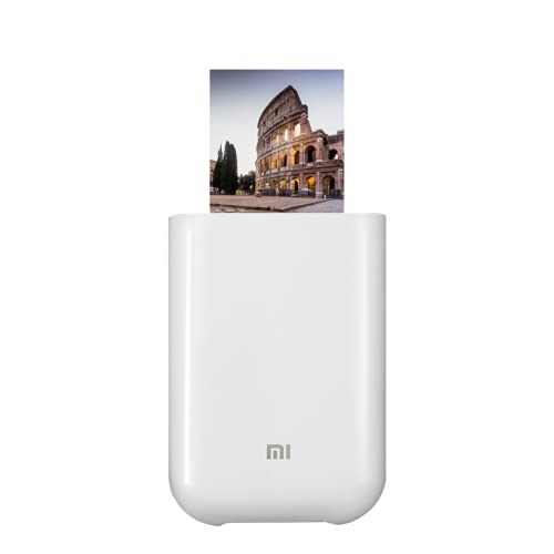 Xiaomi Mi Portable Photo Printer, Stampante Laser Portatile, Carta fotografica lucida, Stampa termica, Connessione Bluetooth/USB/WLAN, Bianco, Versione Italiana